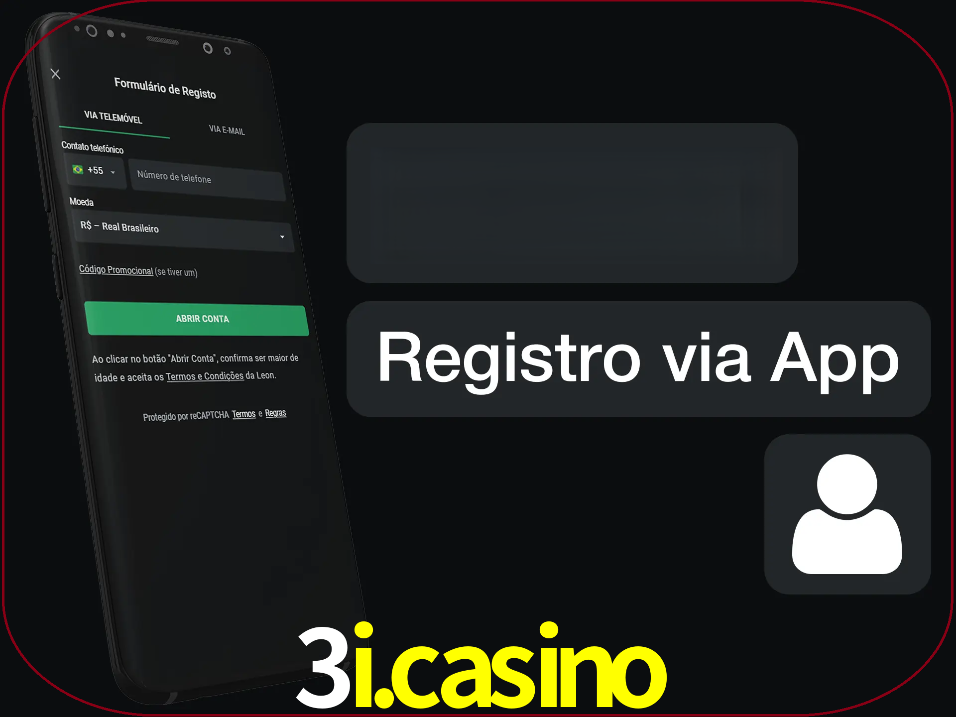 Registre-se com duas etapas usando o aplicativo.